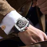 New Luxury Men Watch ONOLA Fashion Fully Automatic Mechanical Watches Man Unique Design Waterproof Tape Watch Wristwatch