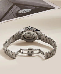 LONGLUX Men automatic mechanical watch luxury watches waterproof skeleton business cheap wholesale stainless steel gift watch