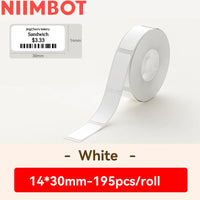 Niimbot D110/D11/D101/H1S Label Printer Paper Anti-Oil Scratch-Resistant Self-adhesive White/Transparent/Color Name Stickers
