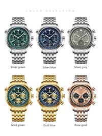 POEDAGAR Luxury Military Watch for Men Waterproof Luminous Date Chronograph Man Watch Sport Quartz Stainless Steel Men's Watches