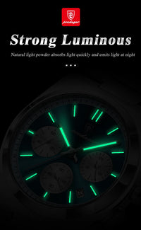 POEDAGAR Luxury Man Quartz Watch Sport Military Watch For Men Waterproof Luminous Date Chronograph Stainless Steel Men's Watches