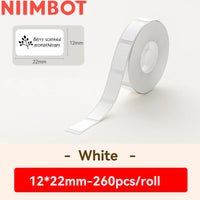 Niimbot D110/D11/D101/H1S Label Printer Paper Anti-Oil Scratch-Resistant Self-adhesive White/Transparent/Color Name Stickers