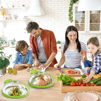 Microwave Cover for Food, Clear Microwave Splatter Cover with Water Steamer and Handle, 10 Inch Plate Covers, Kitchen Gadgets