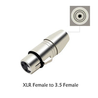 XLR 3PIN female head to 6.5 female 3 core XLR revolution RCA 3.5mm Male lotus audio female seat 6.35 microphone adapter