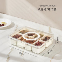 Kitchen Seasoning Storage Box Spice Box Integrated Multi Grid Storage Sealed Tank Moisture-Proof Salt Tank Kitchen Supplies 2025