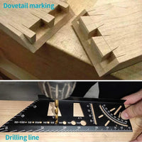 Premium Aluminum Alloy Woodworking Square Ruler - 3D Mitre Angle Measuring Template Tool - 45/90 Degree Carpenter's Layout Gauge