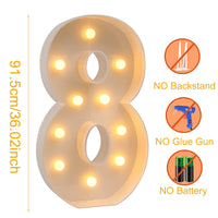 LED Light Giant Birthday Figure Number Balloon Filling Box 30 40 50 1st Birthday Party Decor Adult Kid Baby Shower Wedding Decor