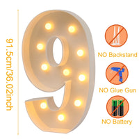 LED Light Giant Birthday Figure Number Balloon Filling Box 30 40 50 1st Birthday Party Decor Adult Kid Baby Shower Wedding Decor