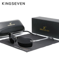KINGSEVEN Fashion Half Frame Sunglasses Men's Outdoor Polarized UV400 Driving Glasses High Quality Fishing Driving Eyewear