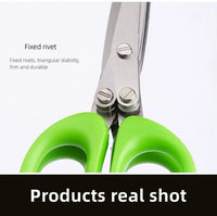 Multi Functional Stainless Steel 3 5 Layer Kitchen Scissors for Pepper Scallion Laver Cutting Chopping Cooking Tool