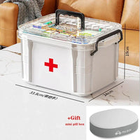 Large-capacity Multi-layer Transparent Storage Box Household Transparent Sorting Medical Emergency Portable Medicine Box