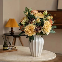 Peony Simulation Flowers, Home And Living Room Artificial Flower Decorations, Dining Table Dried Flower Bouquet Decoration