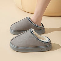 Platform Fluffy Slippers Women House Flats Fashion Plush Winter Designer Shoes Ladies Home Elegant Casual Footwear Large Size