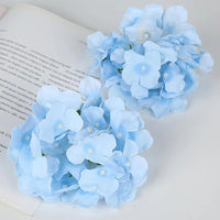 100 Pcs Hydrangea Artificial Flowers Silk Hydrangeas Flower Heads with Stems Fake Hydrangea Bouquet for Wedding DIY Floral Decor