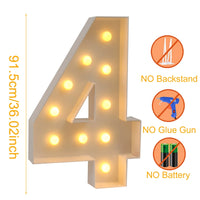 LED Light Giant Birthday Figure Number Balloon Filling Box 30 40 50 1st Birthday Party Decor Adult Kid Baby Shower Wedding Decor
