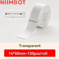 Niimbot D110/D11/D101/H1S Label Printer Paper Anti-Oil Scratch-Resistant Self-adhesive White/Transparent/Color Name Stickers