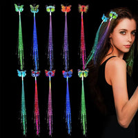 1/10 Pcs LED Luminous Scrunchies Glowing Hairband Girl Light Up Hair Scrunchy Birthday Party Headwear Supplies Hair Accessories