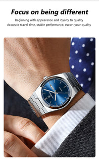 POEDAGAR Luxury Watch For Man Waterproof Luminous Date Week Stainless Steel Men Watch Casual Quartz Men's Watches Male Clock+box