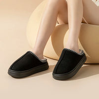 Platform Fluffy Slippers Women House Flats Fashion Plush Winter Designer Shoes Ladies Home Elegant Casual Footwear Large Size