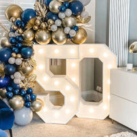 LED Light Giant Birthday Figure Number Balloon Filling Box 30 40 50 1st Birthday Party Decor Adult Kid Baby Shower Wedding Decor
