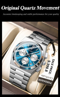 POEDAGAR Luxury Man Quartz Watch Sport Military Watch For Men Waterproof Luminous Date Chronograph Stainless Steel Men's Watches