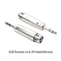 XLR 3PIN female head to 6.5 female 3 core XLR revolution RCA 3.5mm Male lotus audio female seat 6.35 microphone adapter