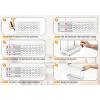 WORTHBUY Double Layer Pull-Out Seasoning Bottle Spice Rack Multifunctional Drawer Cabinet Plastic Storage Rack Kitchen Organizer