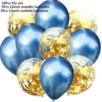 10/14pcs Mix Pink Rose Balloons Heart Star RoseGold Confetti Balloon Birthday Party Decorate Kids Adult Air Balls Wedding Globos