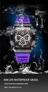 New Luxury Men Watch ONOLA Fashion Fully Automatic Mechanical Watches Man Unique Design Waterproof Tape Watch Wristwatch
