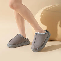 Platform Fluffy Slippers Women House Flats Fashion Plush Winter Designer Shoes Ladies Home Elegant Casual Footwear Large Size