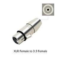 XLR 3PIN female head to 6.5 female 3 core XLR revolution RCA 3.5mm Male lotus audio female seat 6.35 microphone adapter