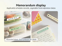Niimbot D110/D11/D101/H1S Label Printer Paper Anti-Oil Scratch-Resistant Self-adhesive White/Transparent/Color Name Stickers