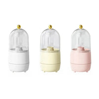 New PP Makeup Brush Holder 360° Rotating Large-capacity Cosmetics Display Case With Lid Dustproof Storage Box Makeup Brush