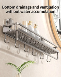 No Drill Bathroom Suction Cup Storage Shelf Storage Shelf Bathroom Perforation-Free Wall Hanging Vanity Toilet Triangle Basket R