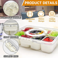 Kitchen Seasoning Storage Box Spice Box Integrated Multi Grid Storage Sealed Tank Moisture-Proof Salt Tank Kitchen Supplies 2025