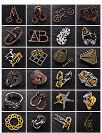 Lock Unlock Cage Star Metal Brain Teasers Kids Adults IQ Challenge Games To Test Your Patience Toys Hobbies Rompecabezas