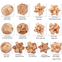 Wooden Kong Ming Lock Lu Ban Lock IQ Brain Teaser Educational Toy for Kids Children Montessori 3D Puzzles Game Unlock Toys Adult