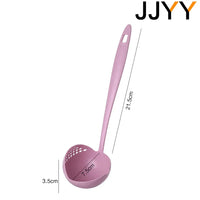 JJYY The 2 in 1 Kitchen Spoon Spoon Long handle Plastic Colander Filter Tableware Hot Pot Spoon