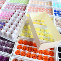 Grade B 21PCS 2-3cm Mini Preserved Roses Heads Eternal Rose Gift Wedding Party DIY Material Preserved Roses Home Dried Flowers