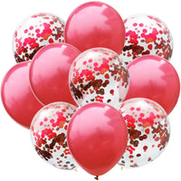 10/14pcs Mix Pink Rose Balloons Heart Star RoseGold Confetti Balloon Birthday Party Decorate Kids Adult Air Balls Wedding Globos