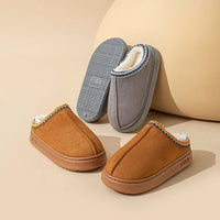 Platform Fluffy Slippers Women House Flats Fashion Plush Winter Designer Shoes Ladies Home Elegant Casual Footwear Large Size