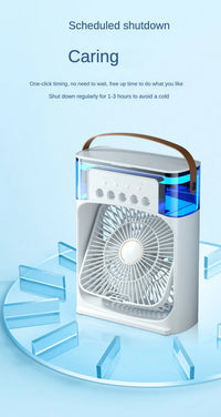Portable Humidifier Fan AIr Conditioner Household Small Air Cooler Hydrocooling Portable Air Adjustment For Office 3 Speed Fan