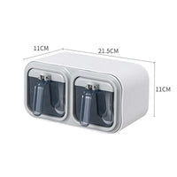 Kitchen Seasoning Box Wall Mounted Organizer Boxes Condiment Door Storage and Organization Jars for Spices Home Gadgets & Garden