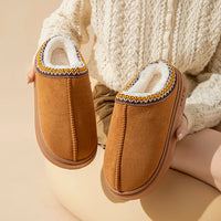 Platform Fluffy Slippers Women House Flats Fashion Plush Winter Designer Shoes Ladies Home Elegant Casual Footwear Large Size