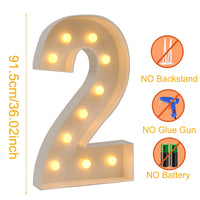 LED Light Giant Birthday Figure Number Balloon Filling Box 30 40 50 1st Birthday Party Decor Adult Kid Baby Shower Wedding Decor