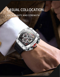 New Luxury Men Watch ONOLA Fashion Fully Automatic Mechanical Watches Man Unique Design Waterproof Tape Watch Wristwatch