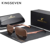 KINGSEVEN Polarized Aluminum Sunglasses Men High Quality UV400 Mirror Lens Male Women Fashion Eyewear Driving Outdoor Glasses