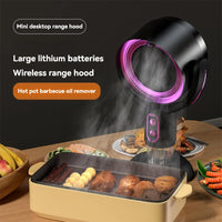 Mini Desktop Range Hood Mini Suction Extractor Hood USB Charging Angle-adjustable Camping Picnic Hot Pot Range Hood Kitchen Hood