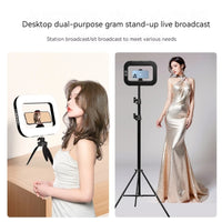New Handheld Ring LED Rechargeable Fill light Portable Mobile Phone Live Broadcast Photography Desktop Rabbit Cage Selfie Light