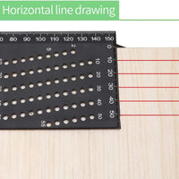 Premium Aluminum Alloy Woodworking Square Ruler - 3D Mitre Angle Measuring Template Tool - 45/90 Degree Carpenter's Layout Gauge